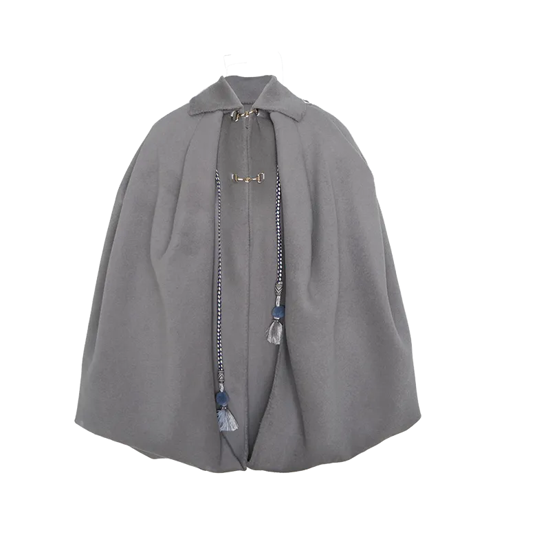 Double-Layer Pleated Cape