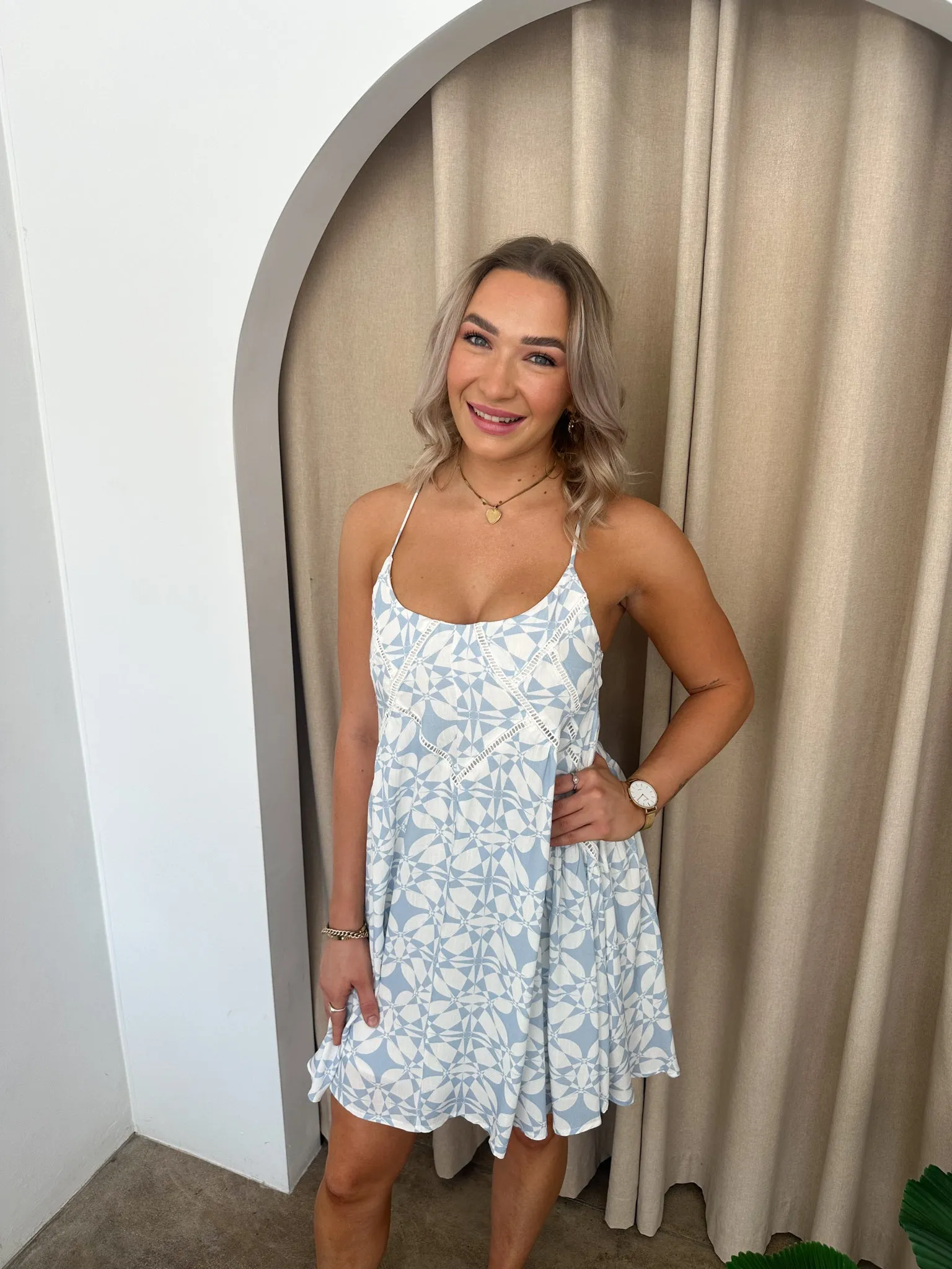 Dream Dress -Blue/White