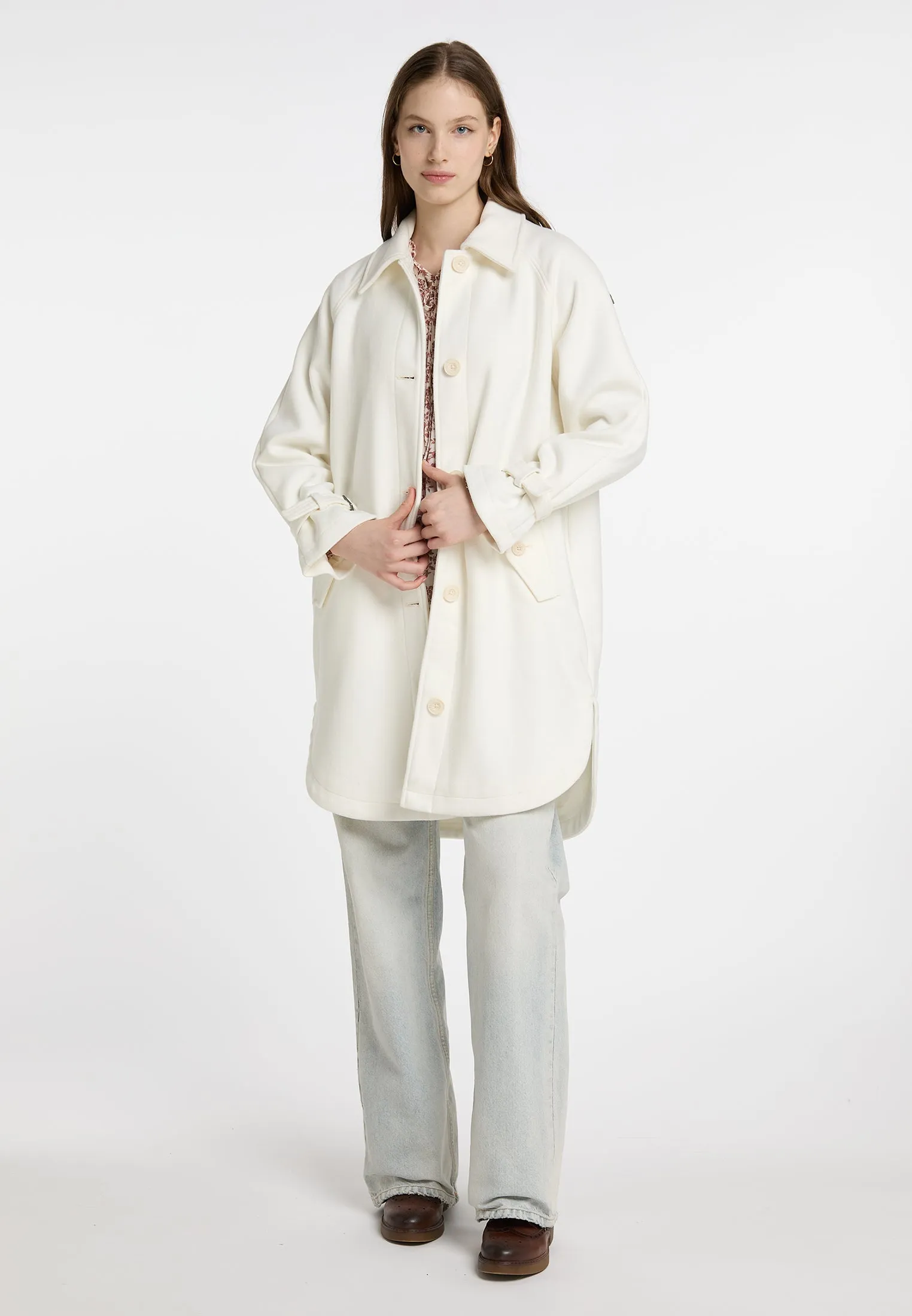 DreiMaster Vintage Women's Transitional Coat Made Of Wool Blend