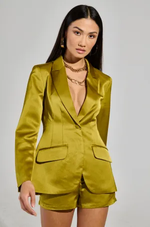 DUSK TIL DAWN SATIN BLAZER
