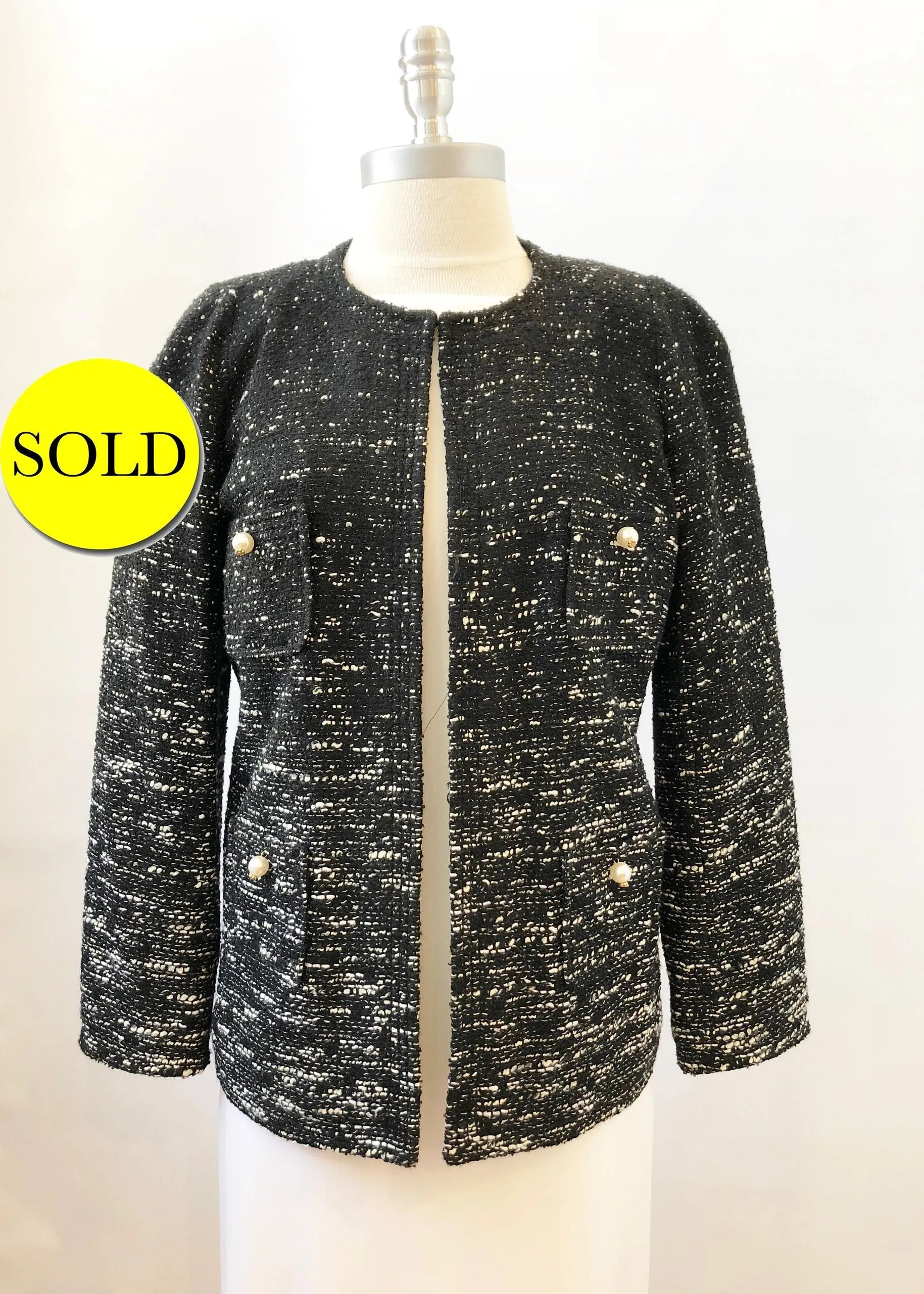 Edward Achour Tweed Jacket Size 8