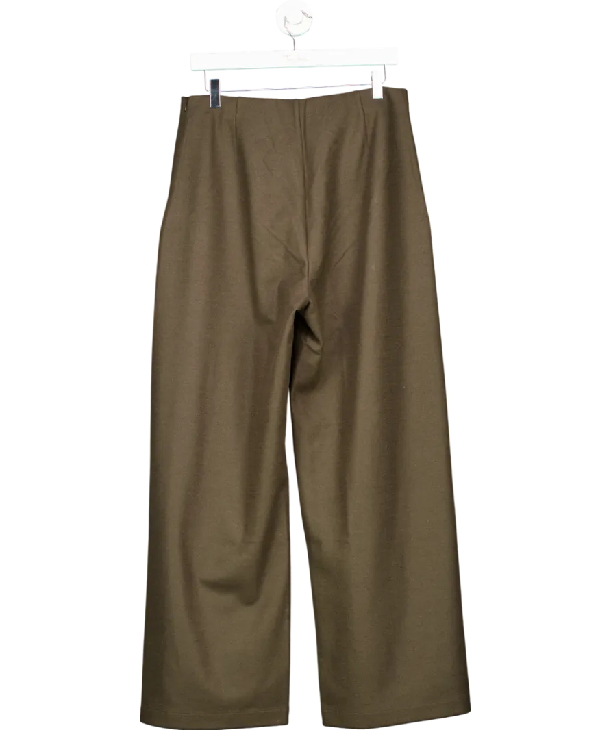 EileenFisher Brown Stretch Wide-leg Pant UK 10