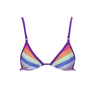 ELECTRA STRIPE BIKINI TOP - SUNSET / ROYALTY