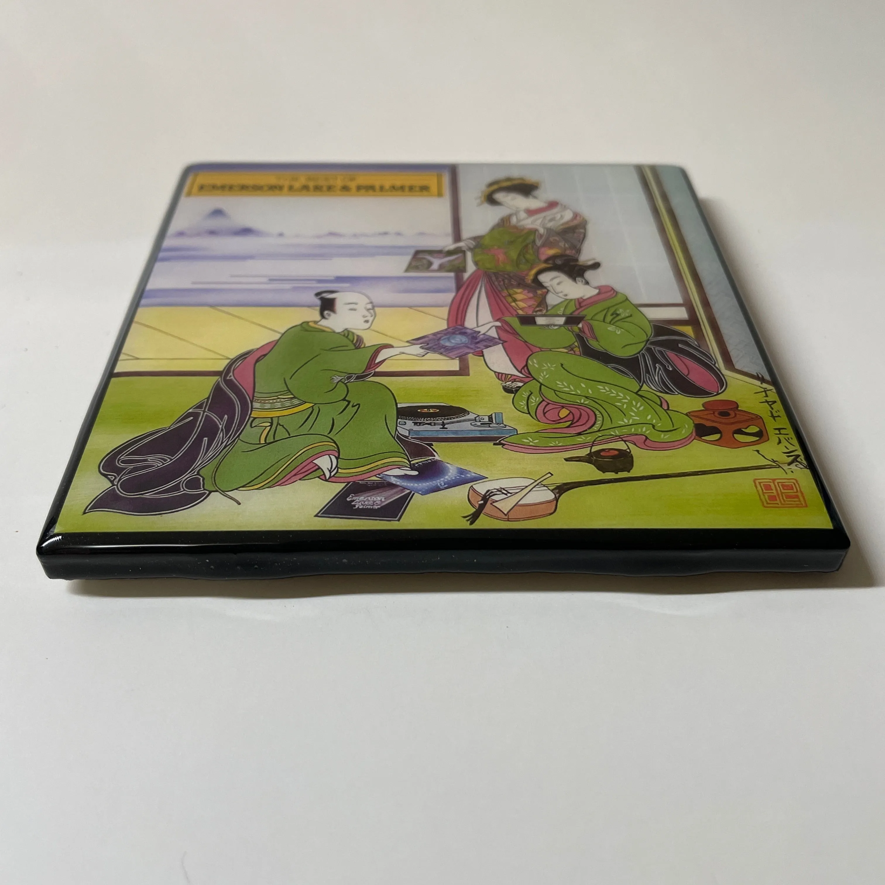 EMERSON LAKE & PALMER The Best Of Ceramic Tile Coaster Custom