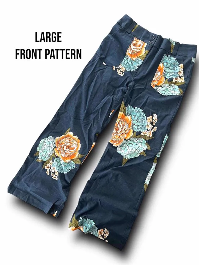 Emery - Blue Orange Large Floral