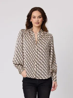 Emilia Printed Satin Blouse