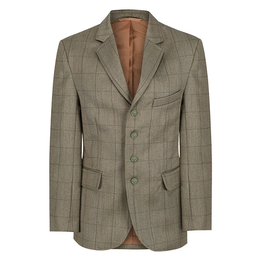 Equetech Brown Mens/Boys Foxbury Tweed Riding Jacket
