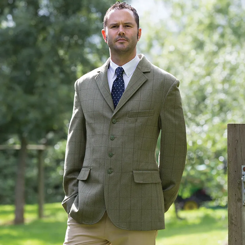Equetech Brown Mens/Boys Foxbury Tweed Riding Jacket