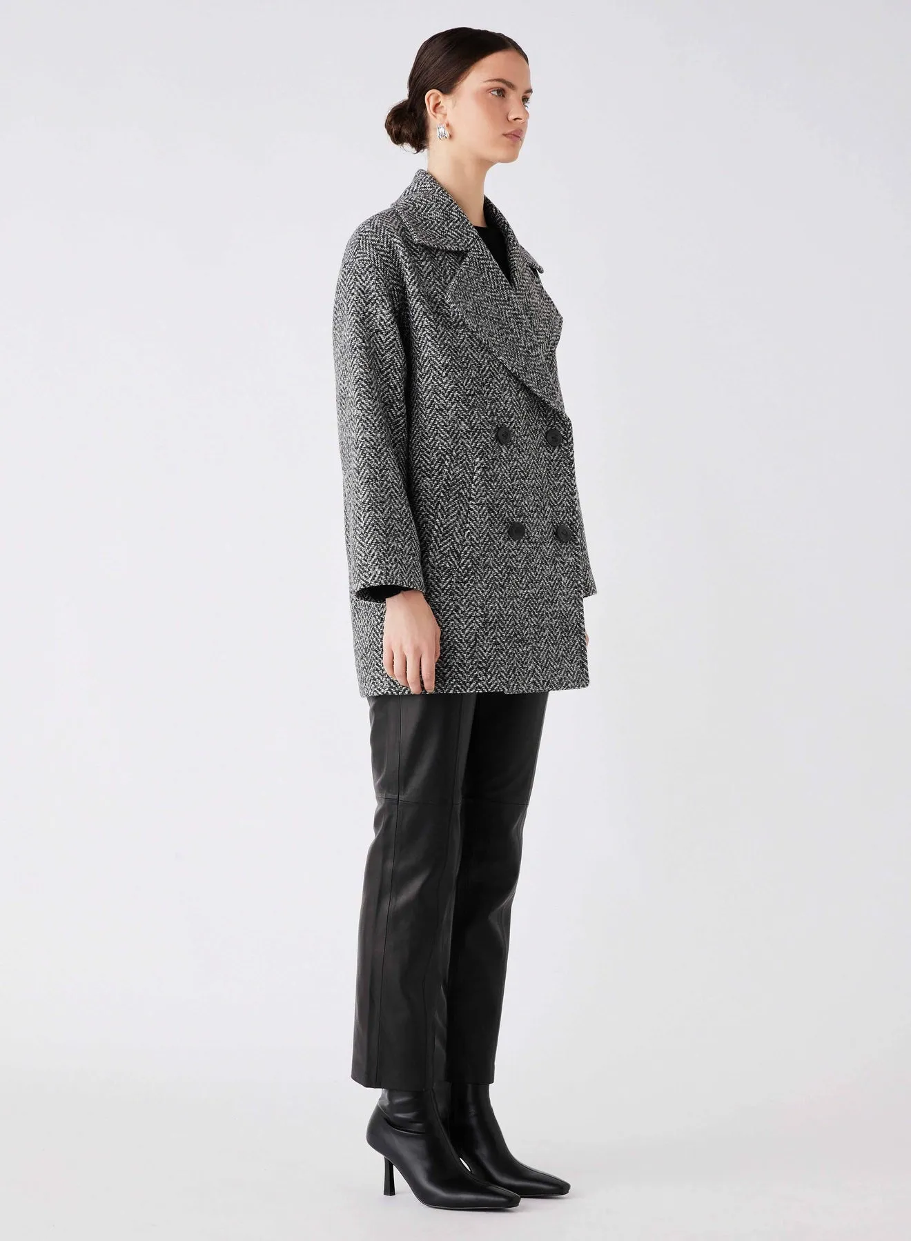 Esmaee Ace Blazer Coat - Herringbone