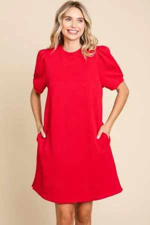 Ethereal Elegance Textured Shift Dress