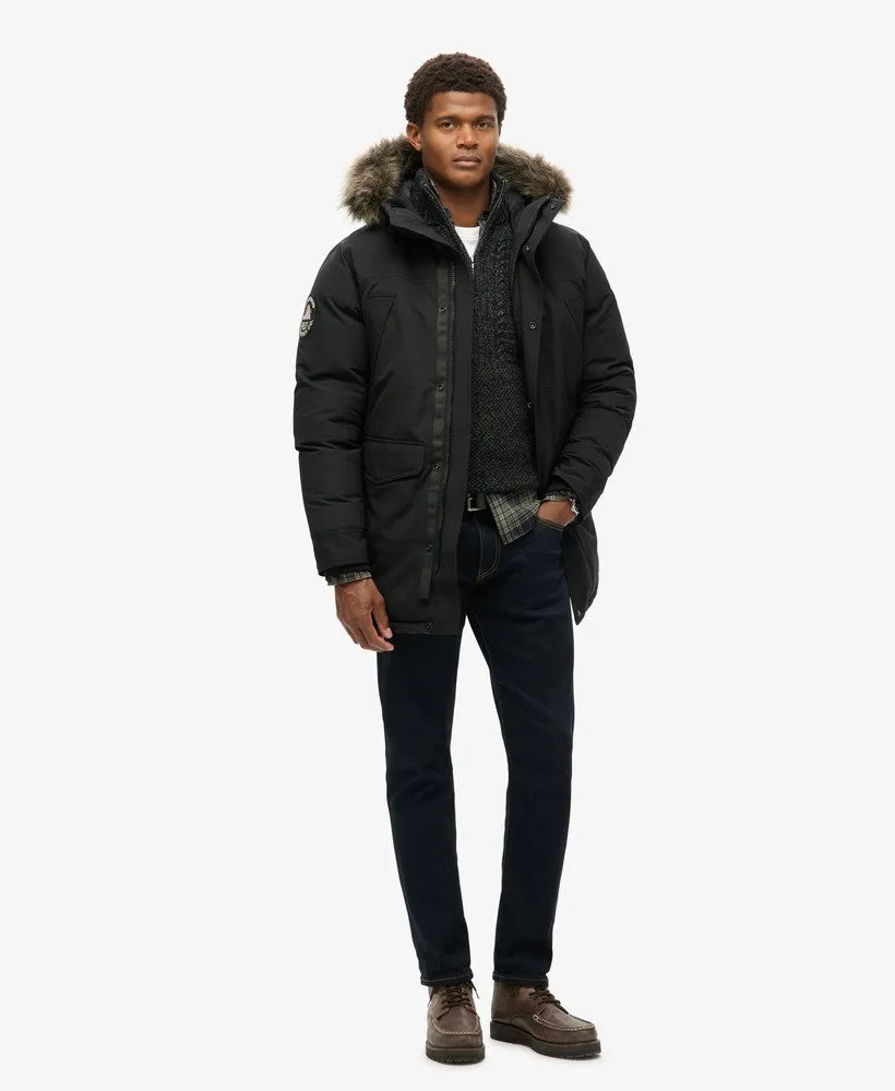 Everest Faux Fur Parka Jacket | Jet Black