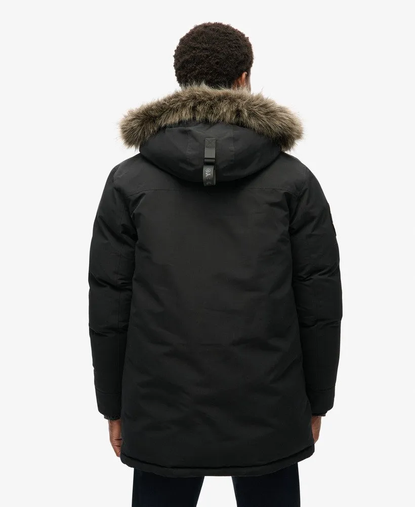 Everest Faux Fur Parka Jacket | Jet Black