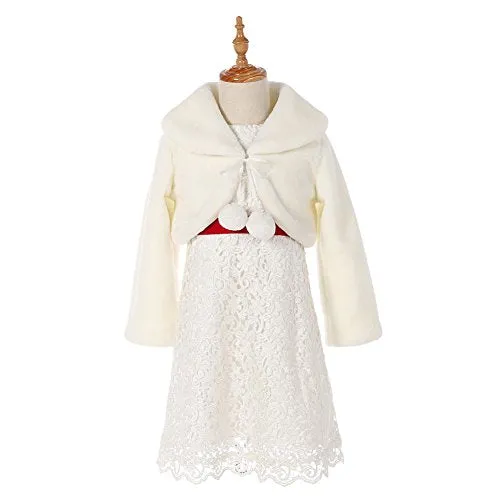 FAYBOX Cozy Faux Fur Bolero Shrug