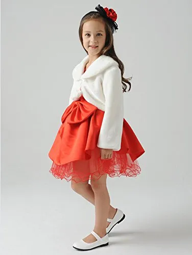 FAYBOX Cozy Faux Fur Bolero Shrug