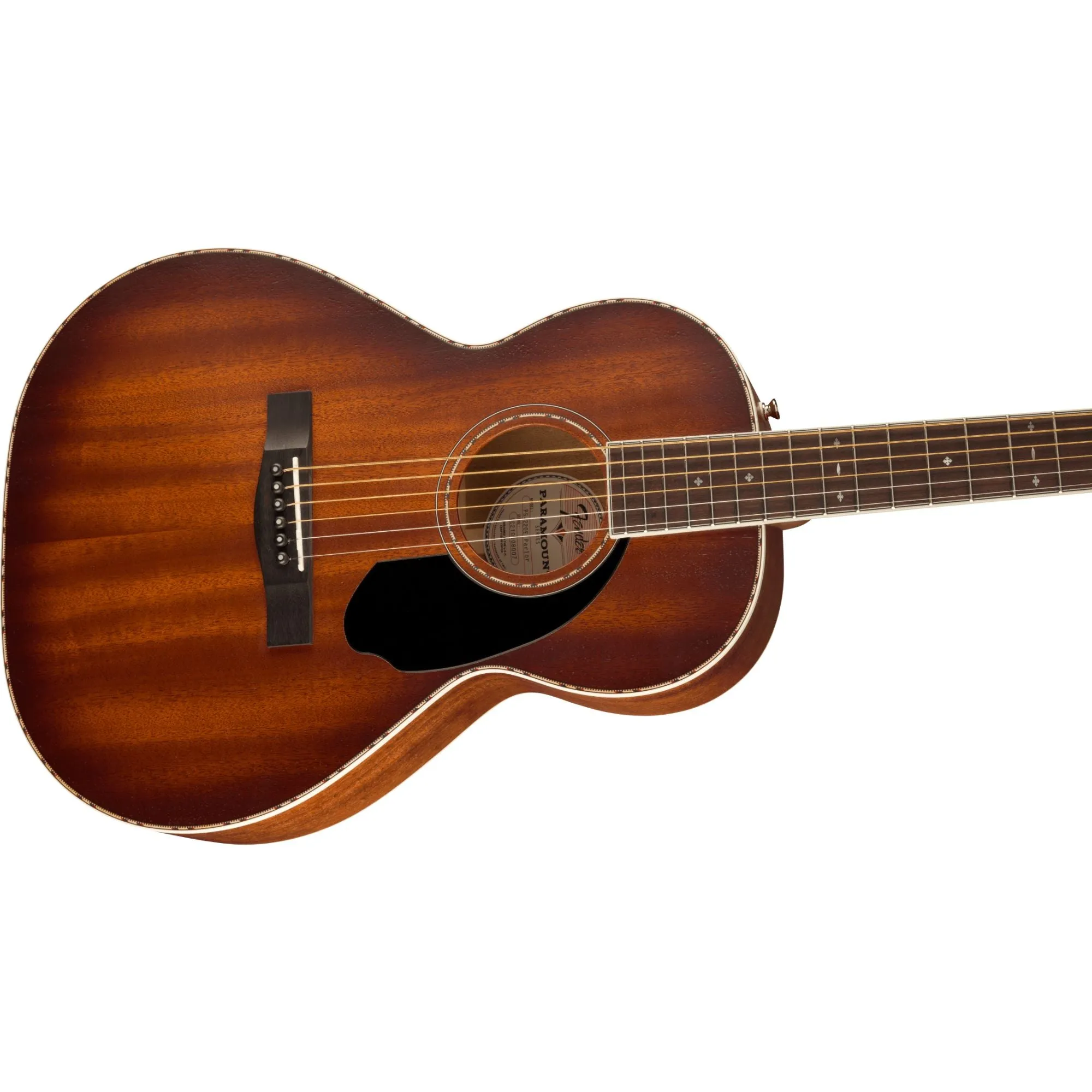 Fender PS-220E Parlor, All Mahogany, Aged Cognac Burst
