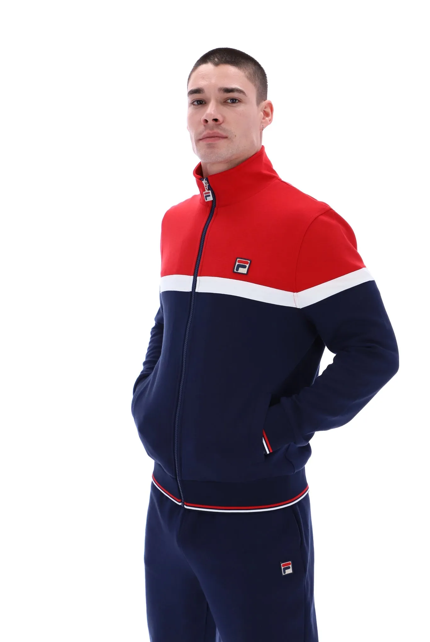Fila Umar Colour Blocked Jacket Navy / Red