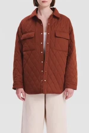 Filipa Quilted Jacket Terracotta