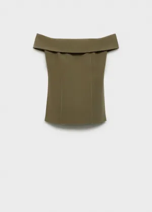 Fitted off-the-shoulder top