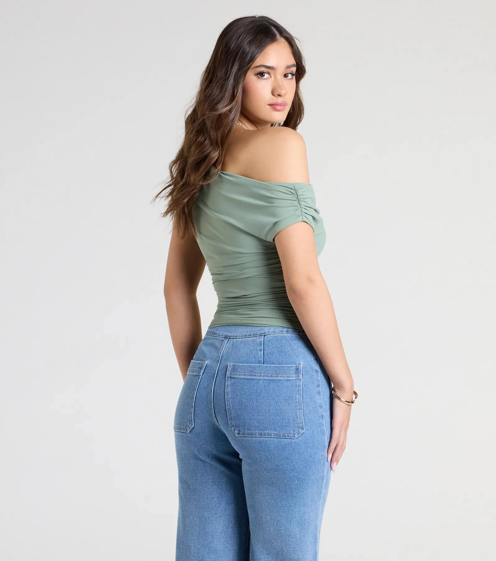 Flirty Style One Shoulder Crop Top