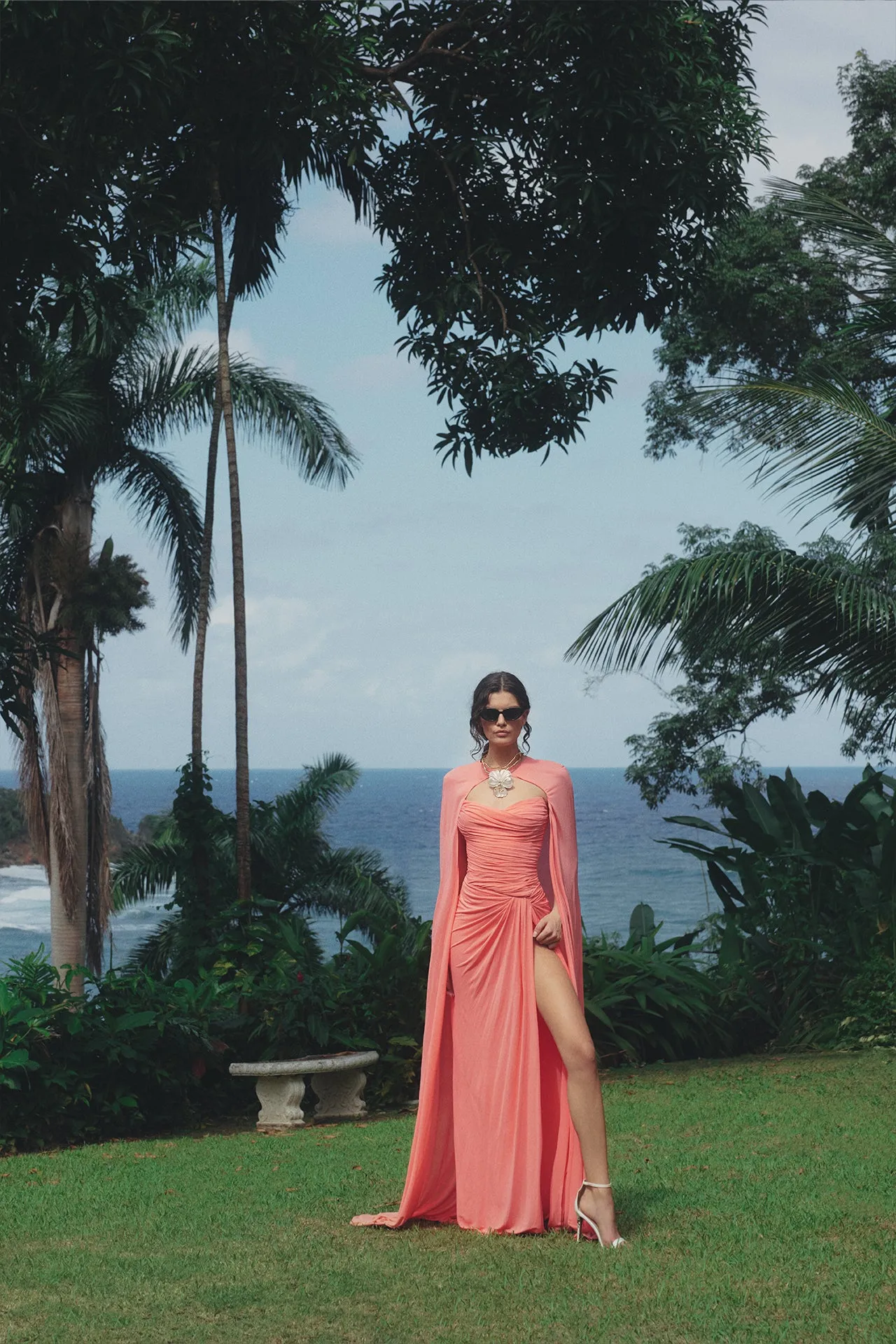 Floor Length Jersey Cape