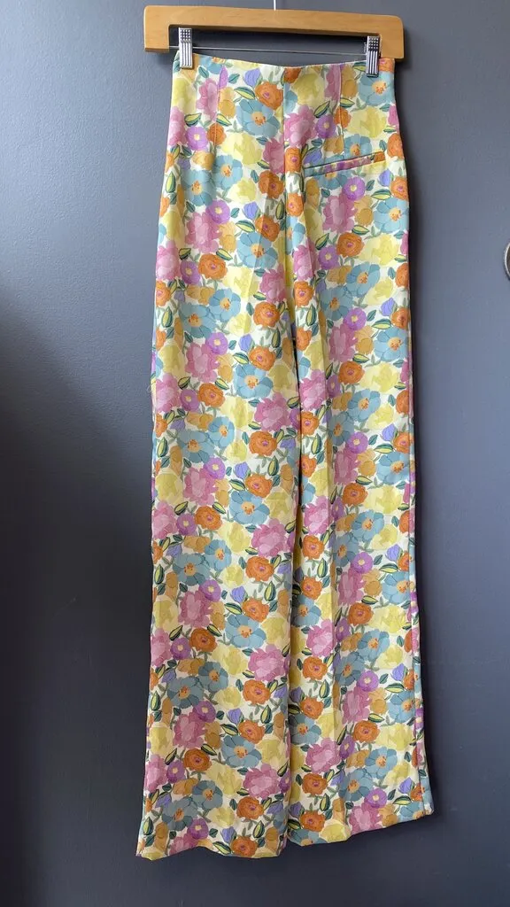 Floral Wide Leg Pants