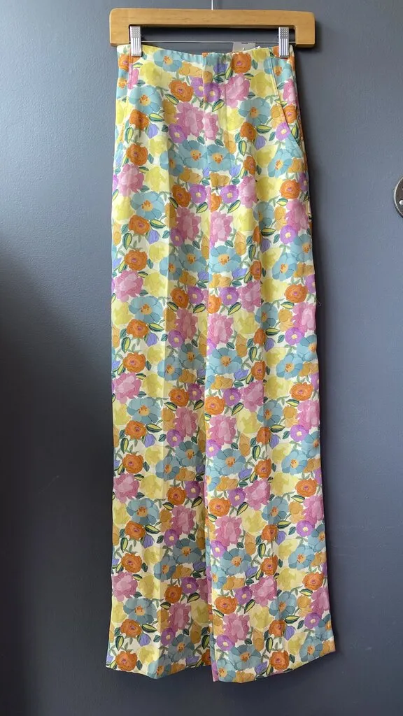 Floral Wide Leg Pants
