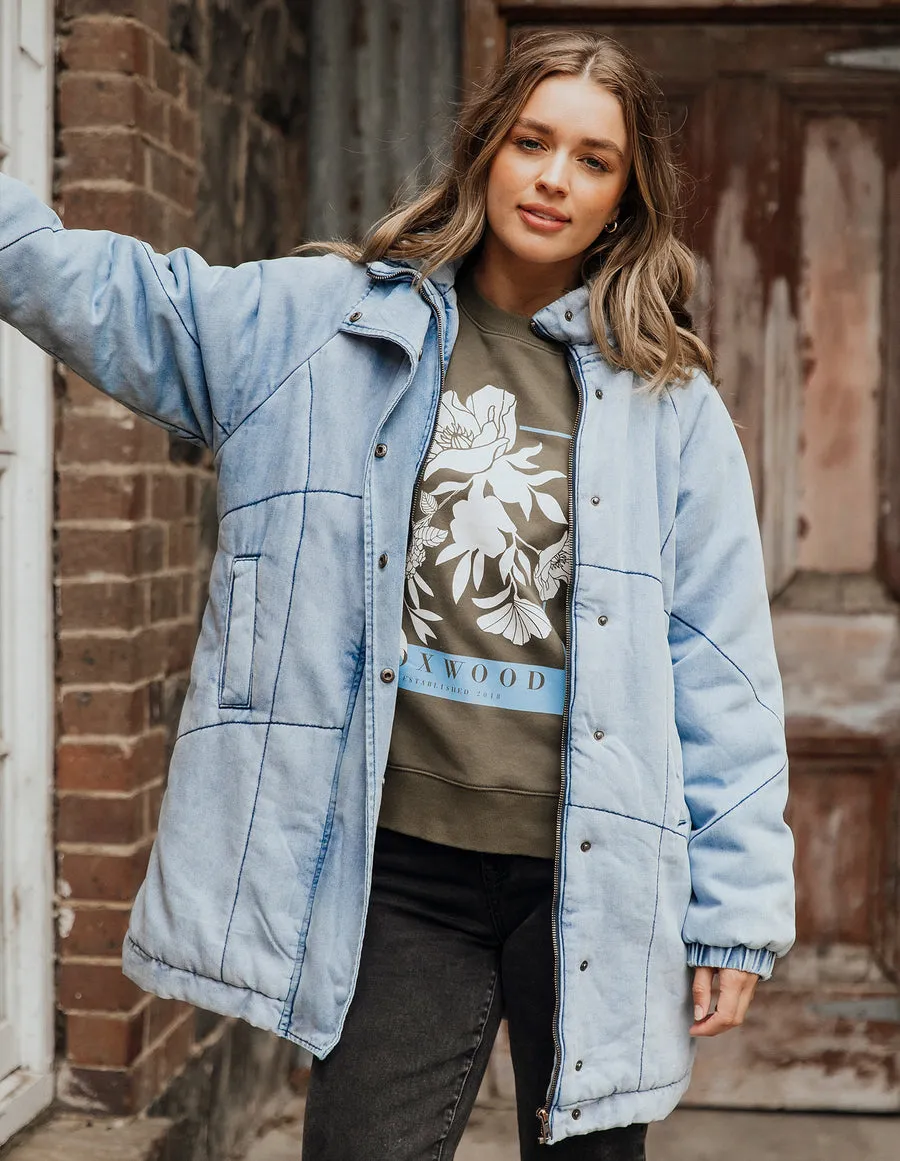 Foxwood Rosalee Longline Jacket - Light Blue