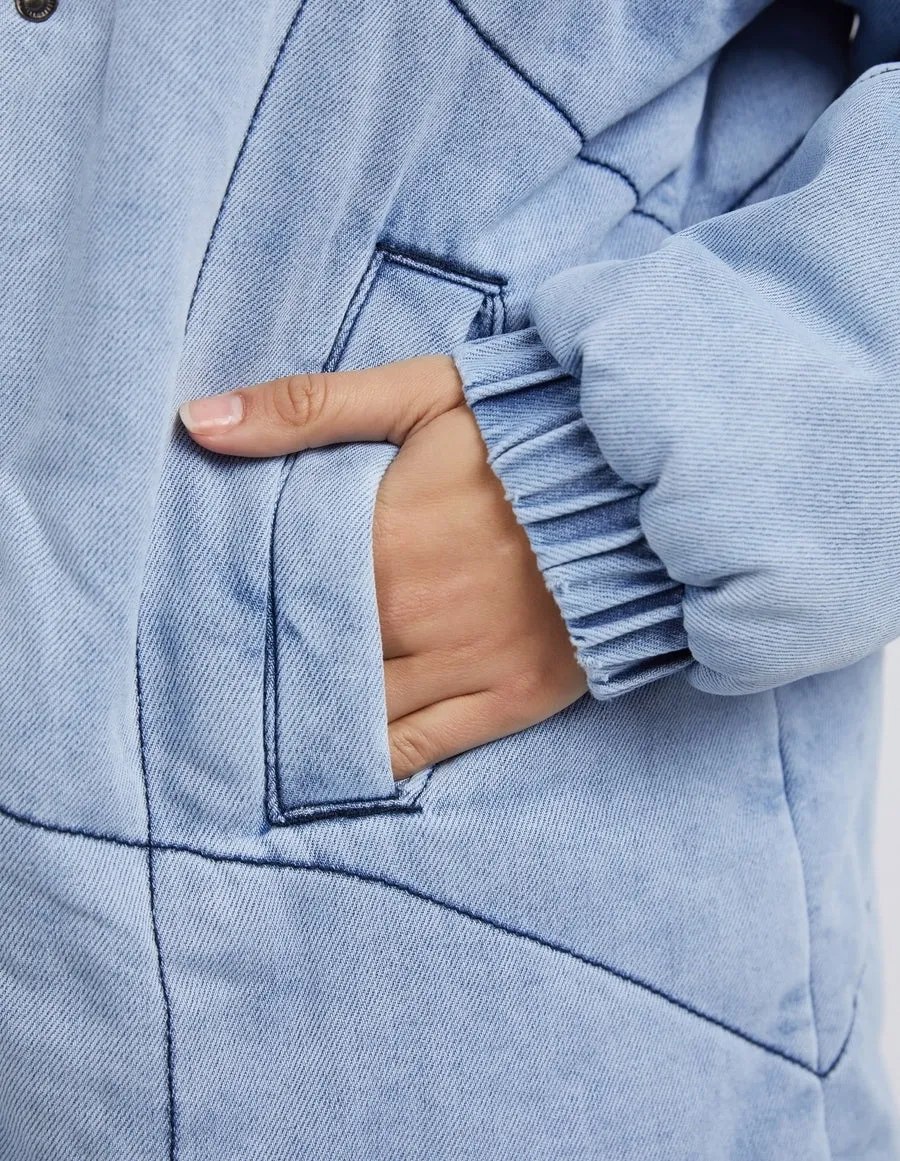 Foxwood Rosalee Longline Jacket - Light Blue