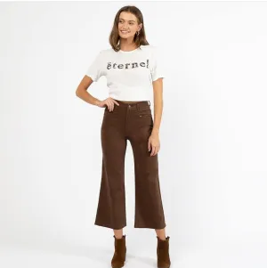 Franca Wide Leg Pants - Chocolate