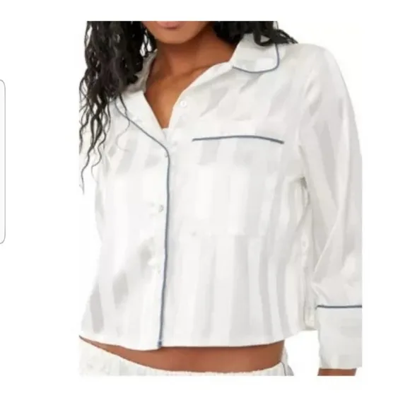 Free People Pajama Party Sleep Set Ivory NWT Size Medium