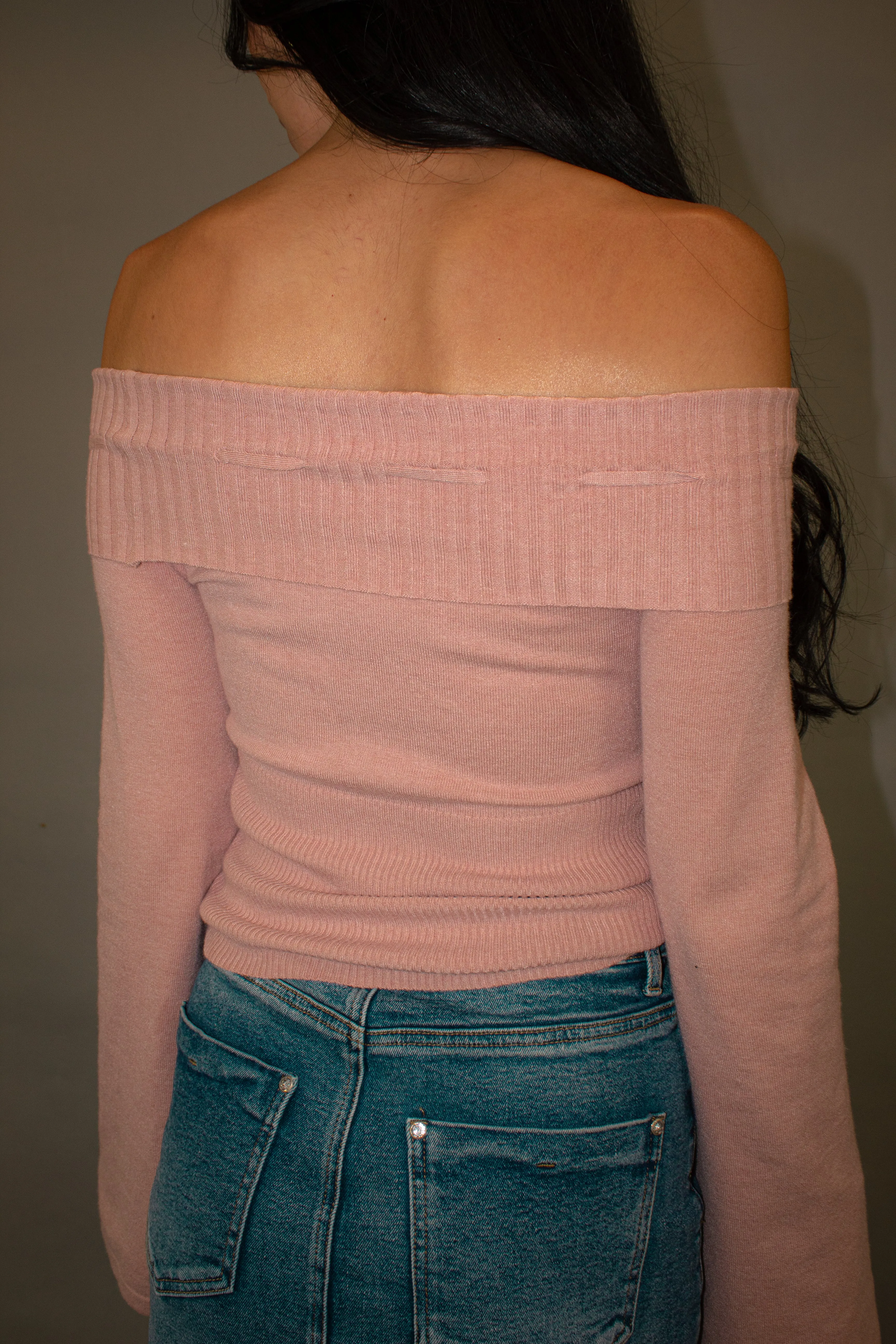 French Kiss Off The Shoulder Sweater