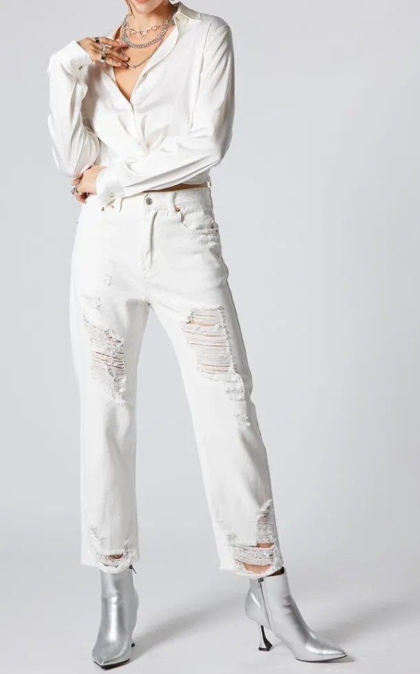 Front Knotted Button Down Shirt