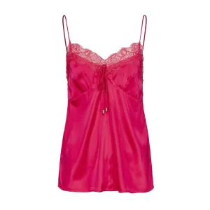 Fuchsia Silk Tops & T-Shirt