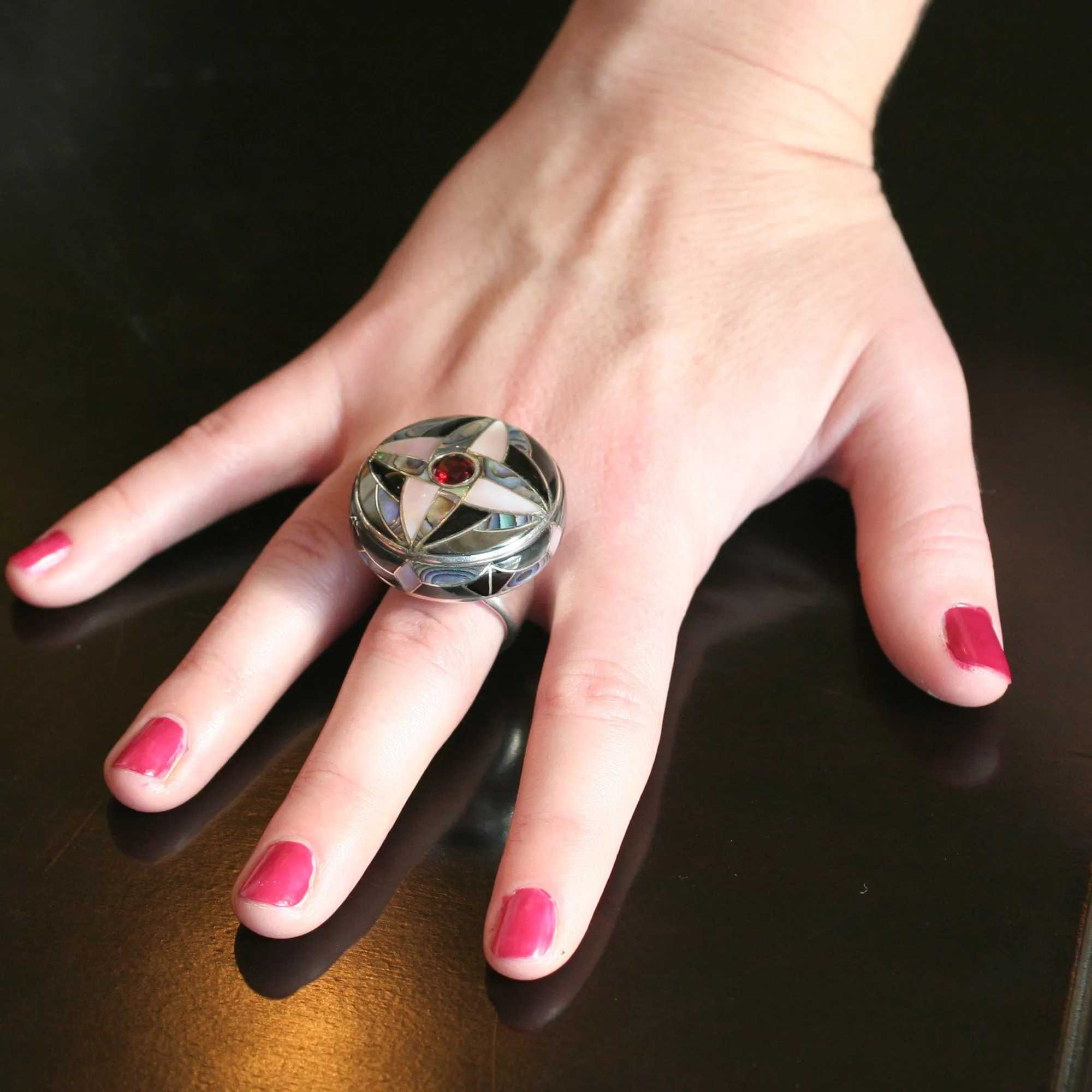 Garnet Kaleidoscope Ring