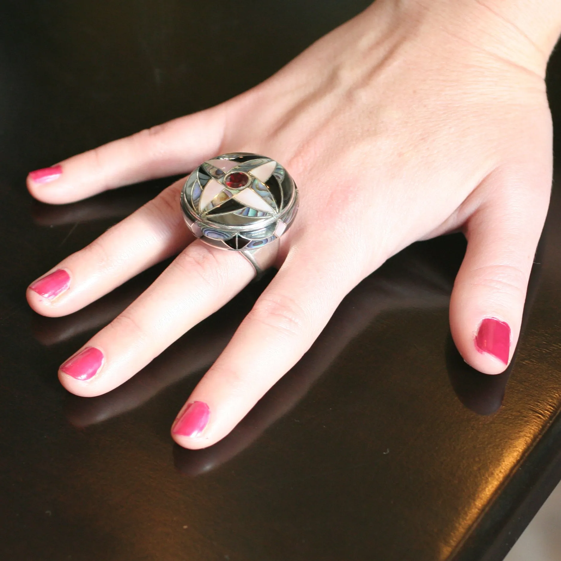 Garnet Kaleidoscope Ring
