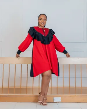 Gende Shift Dress - Red