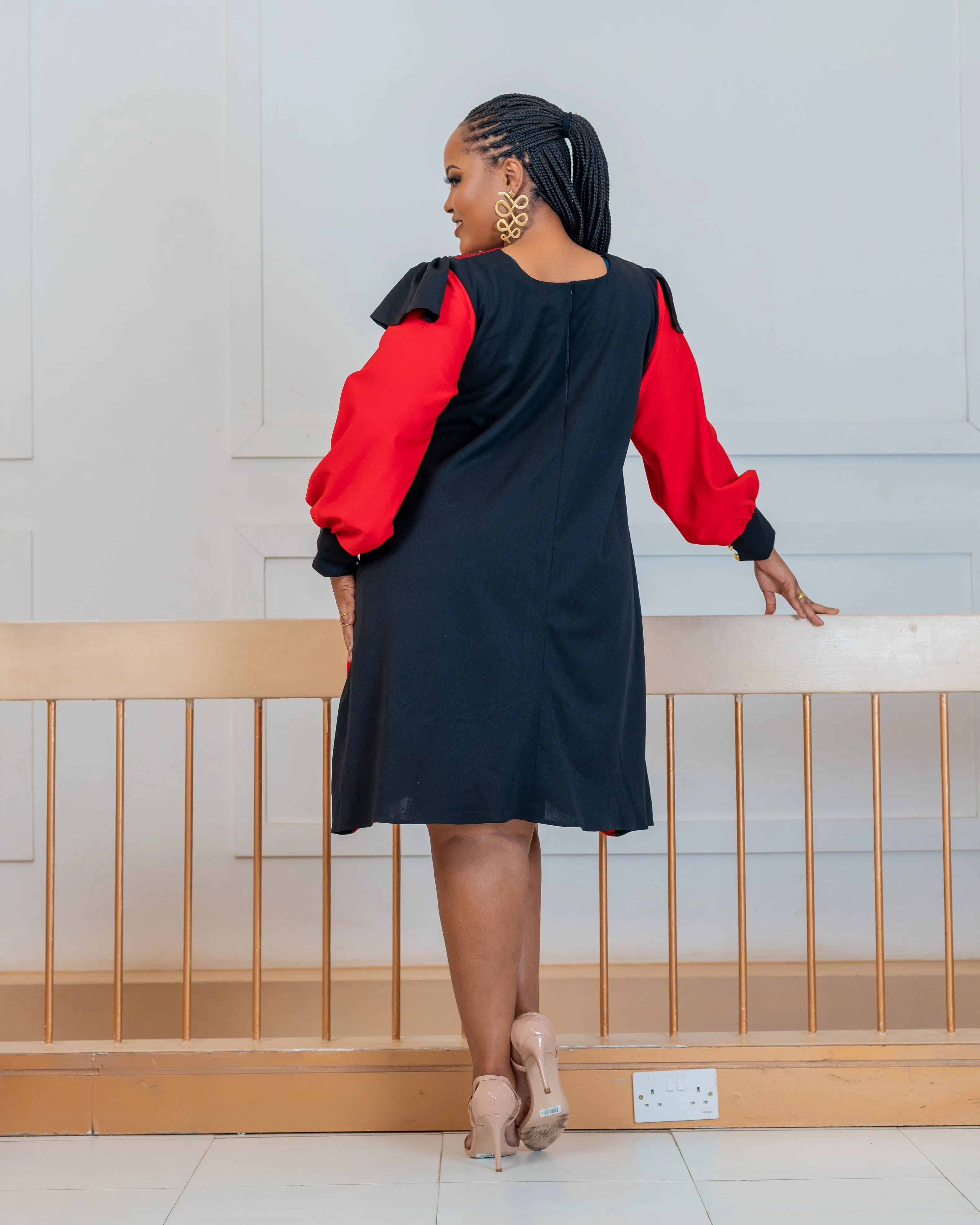 Gende Shift Dress - Red