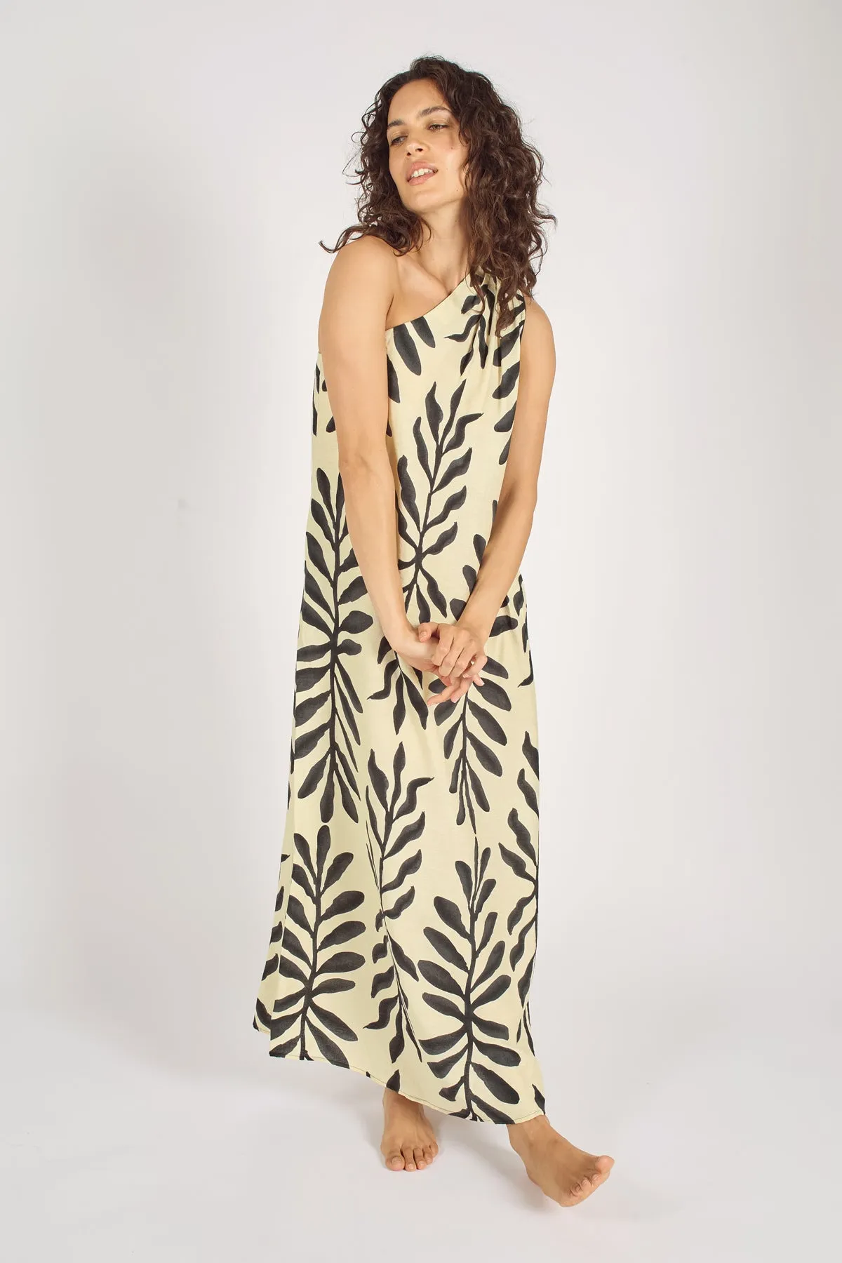 Gia Dress - Cream/Black