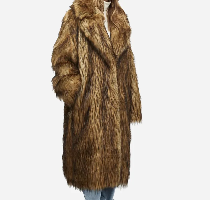 Gisele Long Faux Fur Coat