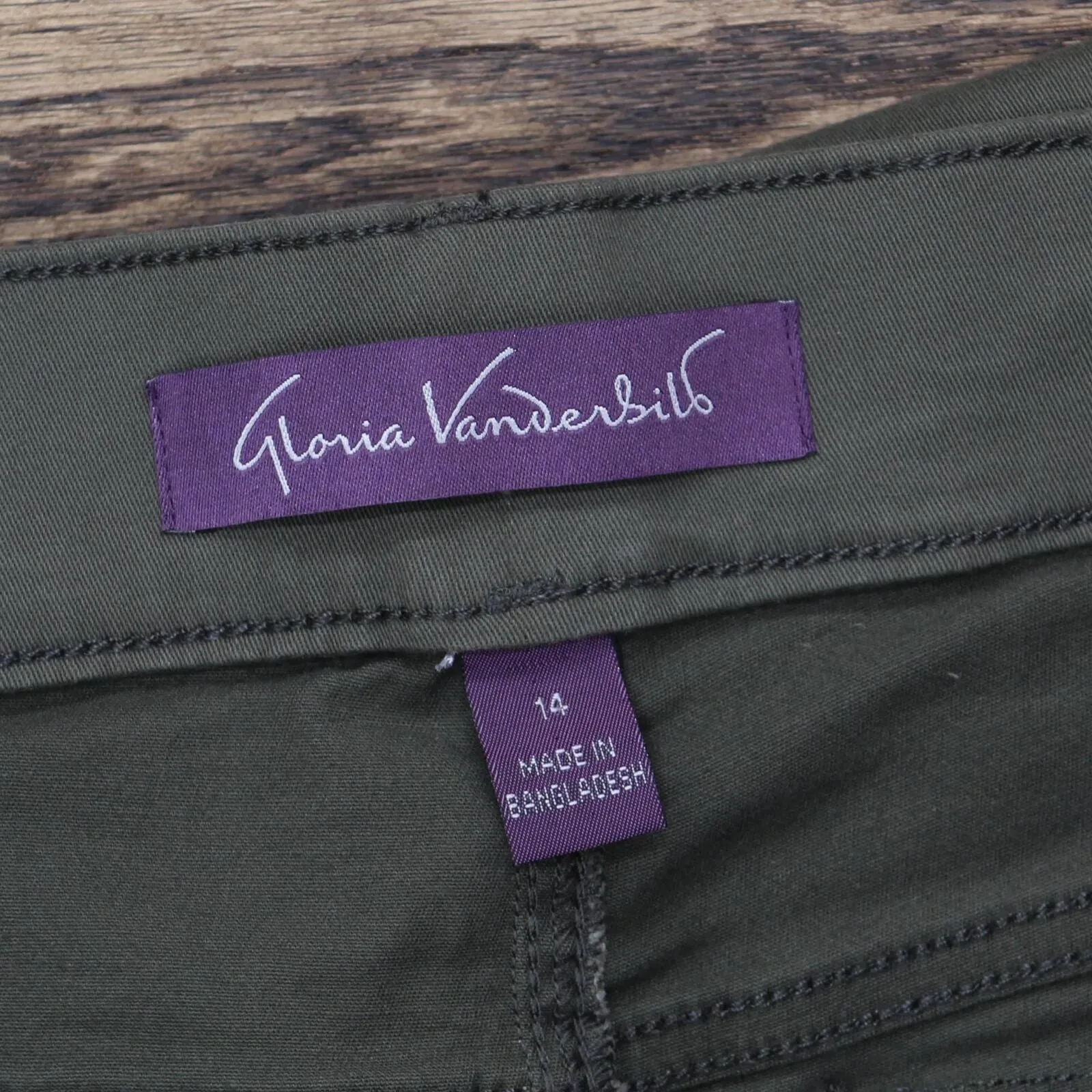 Gloria Vanderbilt Womens Pull On Wide Leg Cropped Pants 1797444