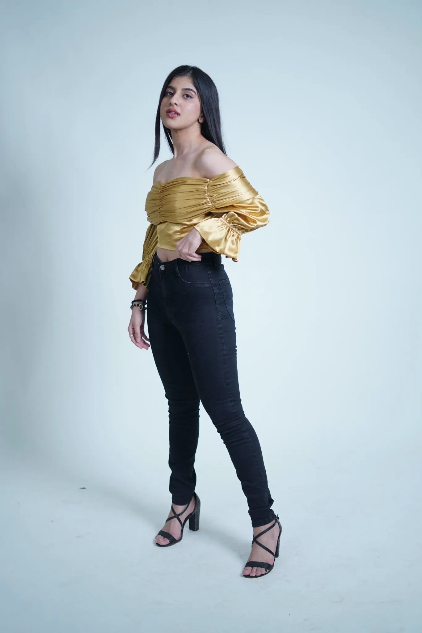Gold Vintage Satin Top