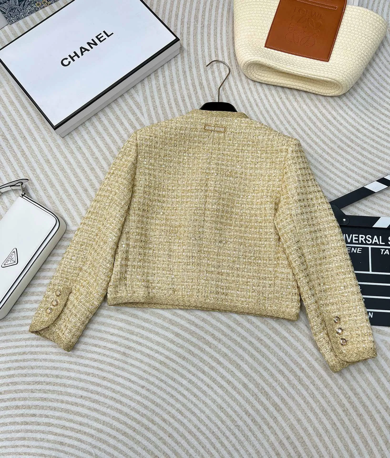 Golden Tweed Pocket Blazer
