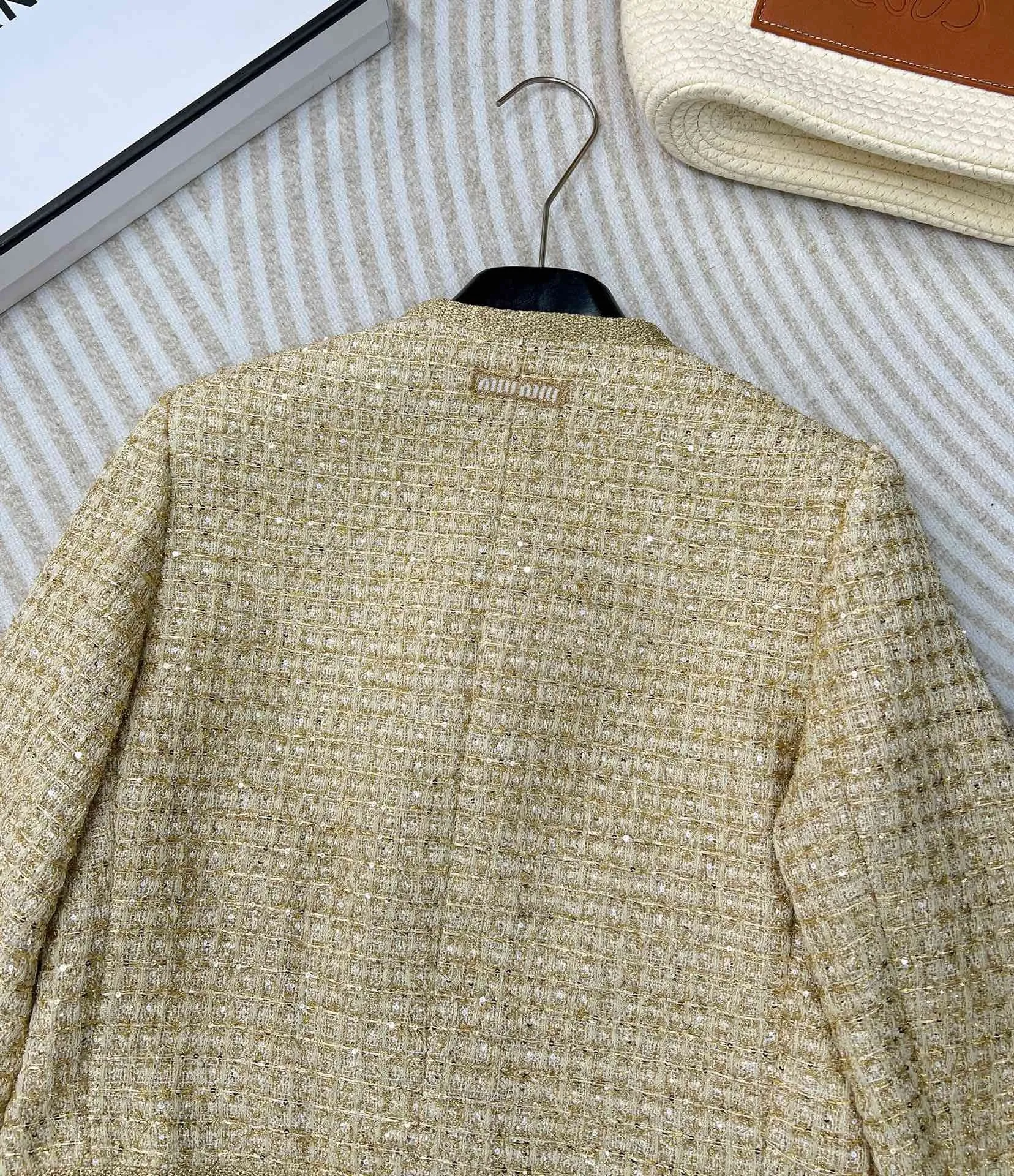 Golden Tweed Pocket Blazer