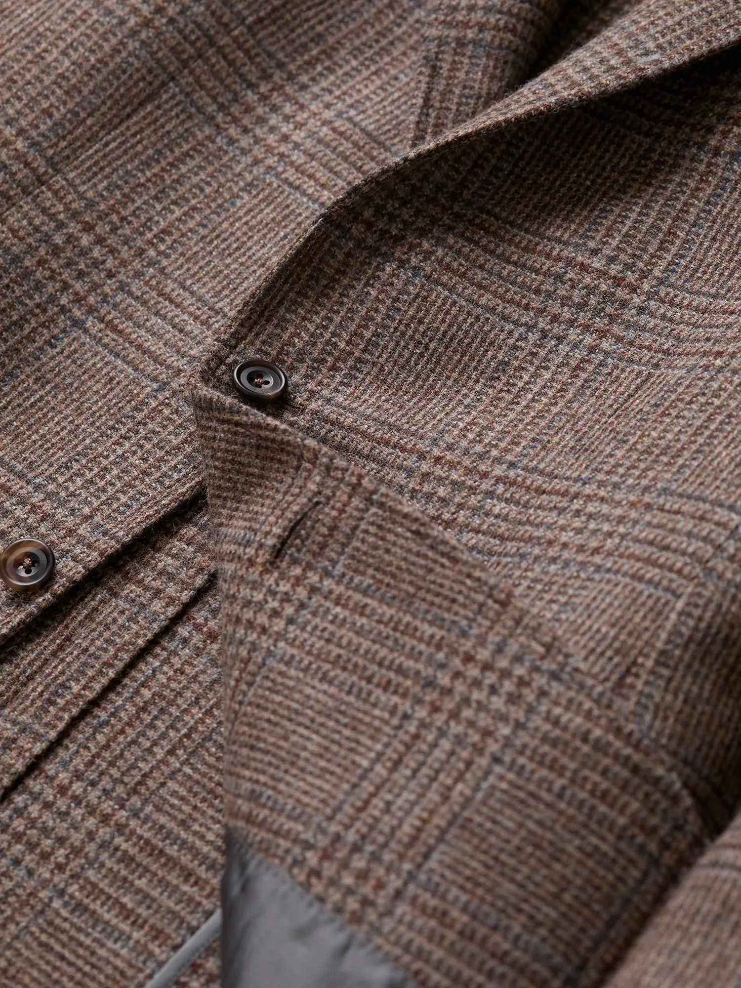 Gunton Shetland Glencheck Tweed Jacket Brown