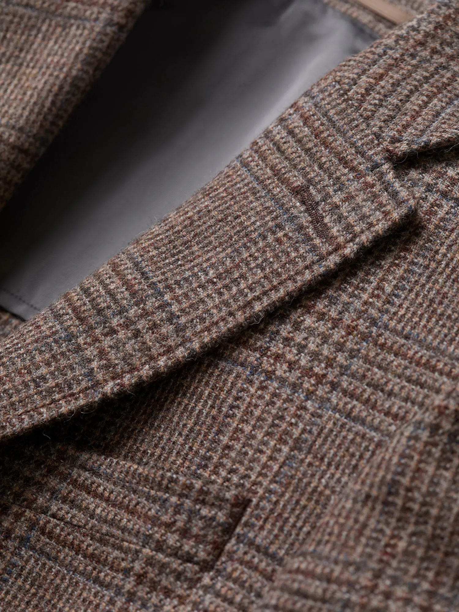 Gunton Shetland Glencheck Tweed Jacket Brown