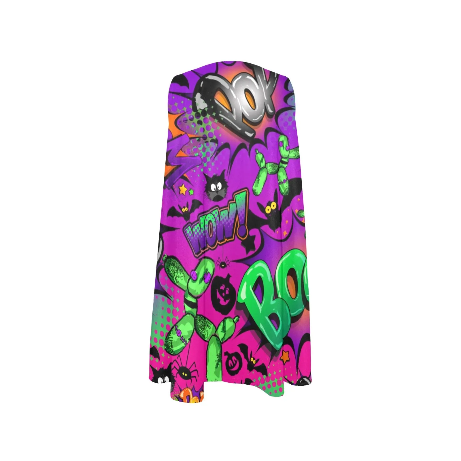 Halloween Purple - Flared Shift Dress with Pockets (XS - 3XL)