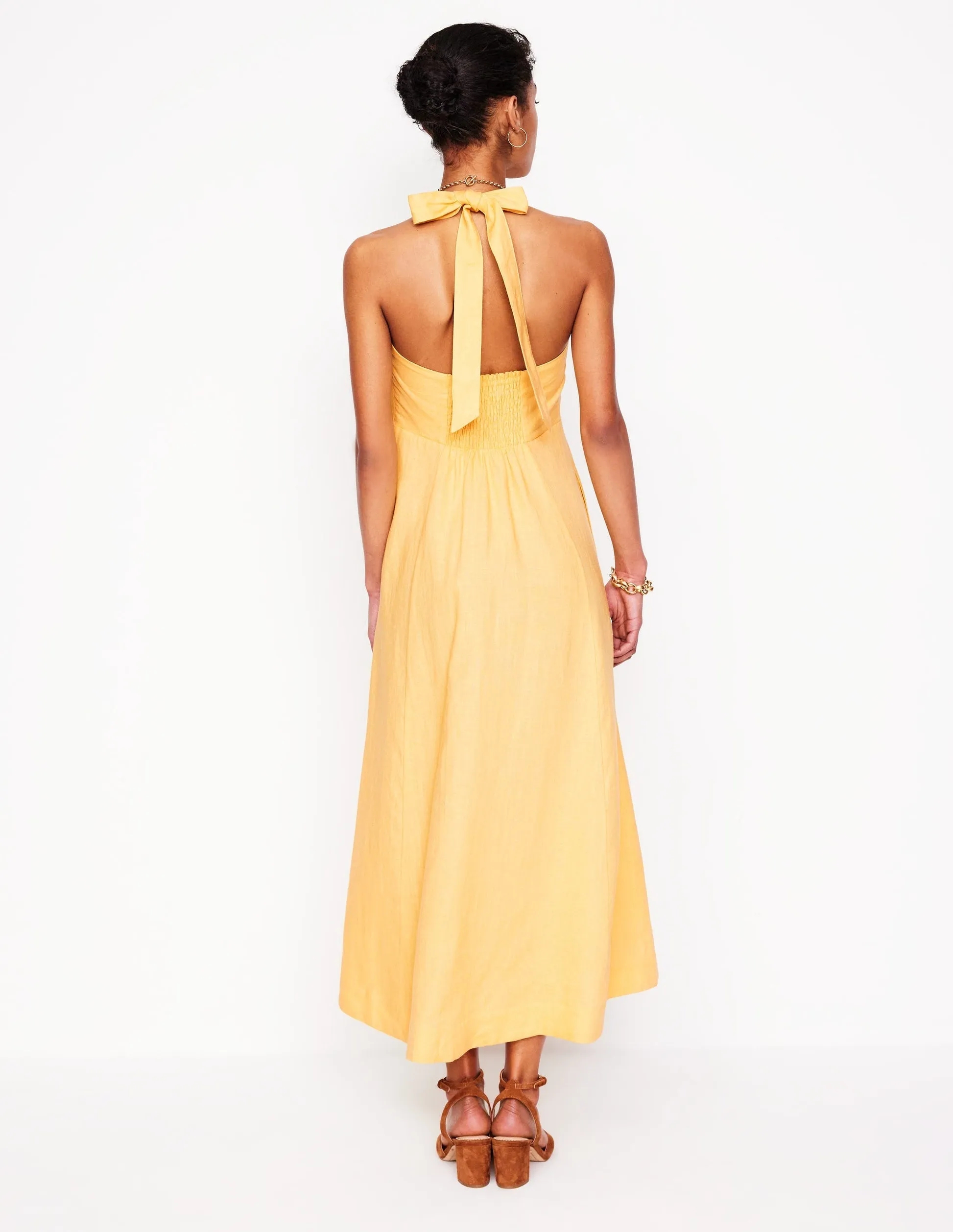 Halter Linen Dress