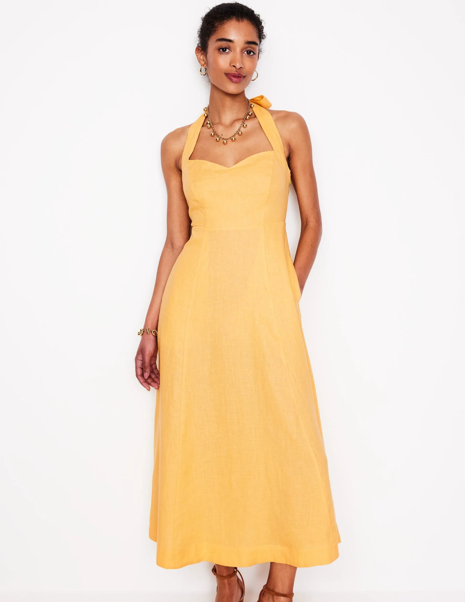 Halter Linen Dress