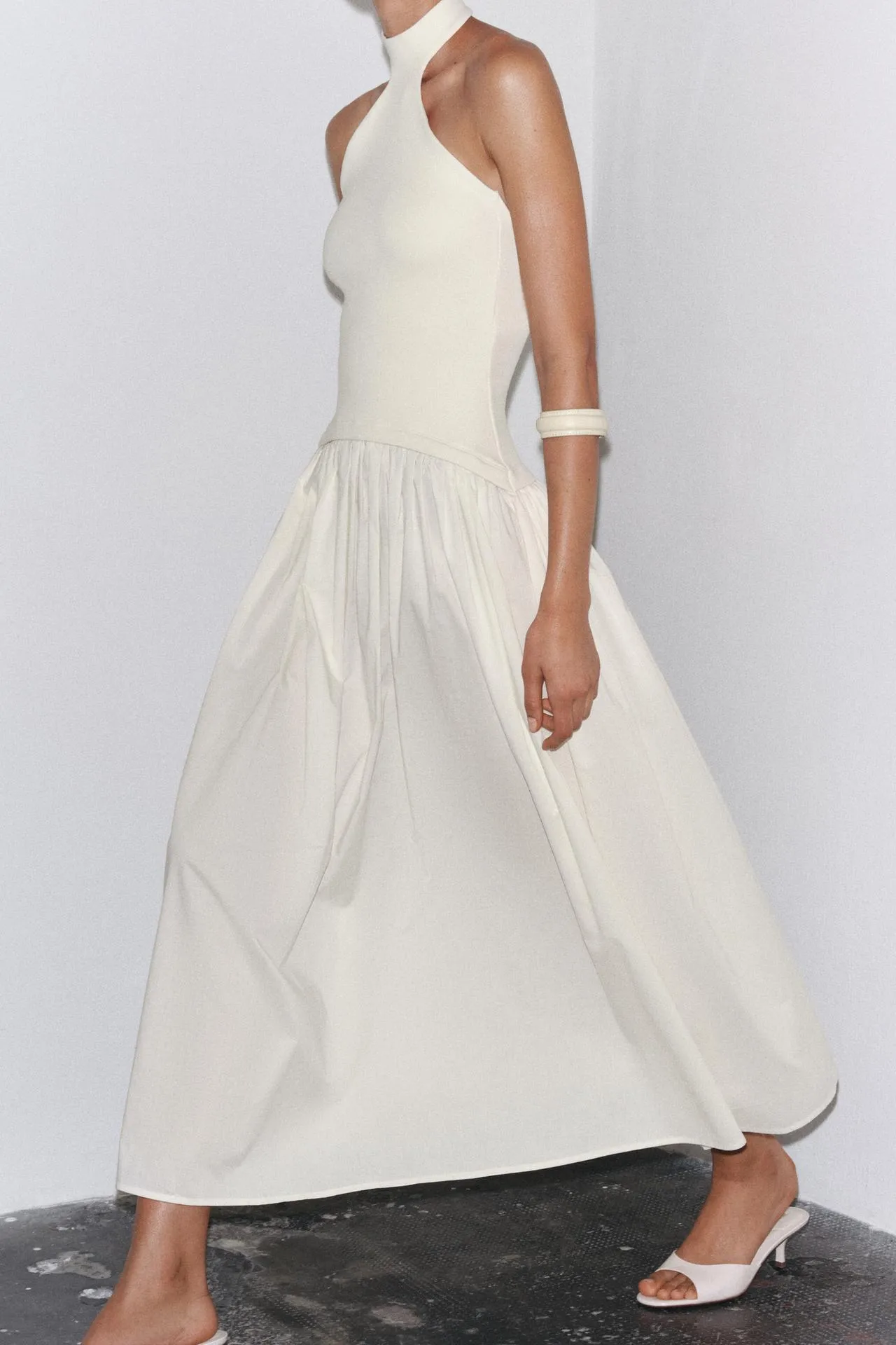 Halterneck Dress with Matching Detail