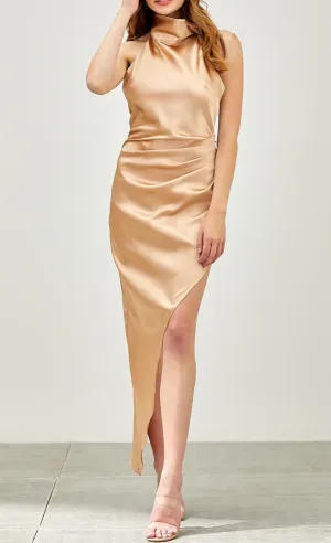 High Neck High Low Dress